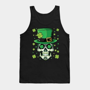 Sugar Skull Saint Patrick's Day Tank Top